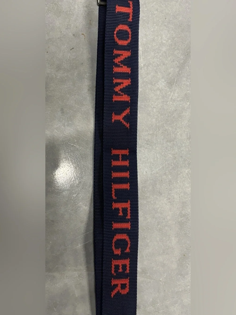 Tommy Hilfiger VTG 90’s Belt Metal Clasp Buckle Blue Red Adjustable Spell Out
